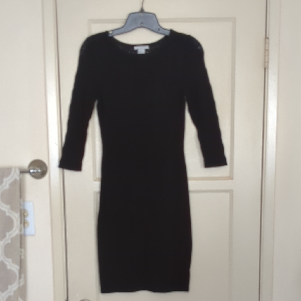 H&M Black Long Sleeve Dress
